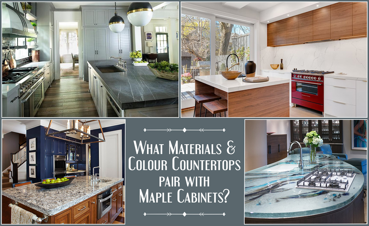 Colour countertops that pair with maple cabinets