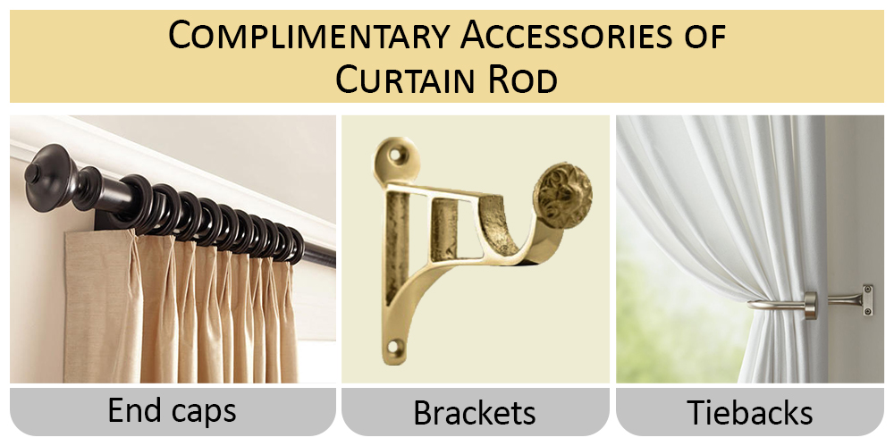 Complementary accessories of curtain rod