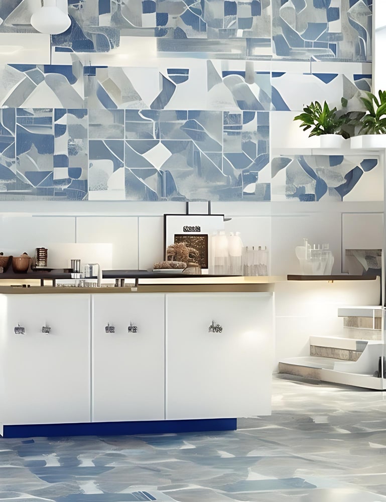 Digitally Coordinated Kitchen Wall Tiles