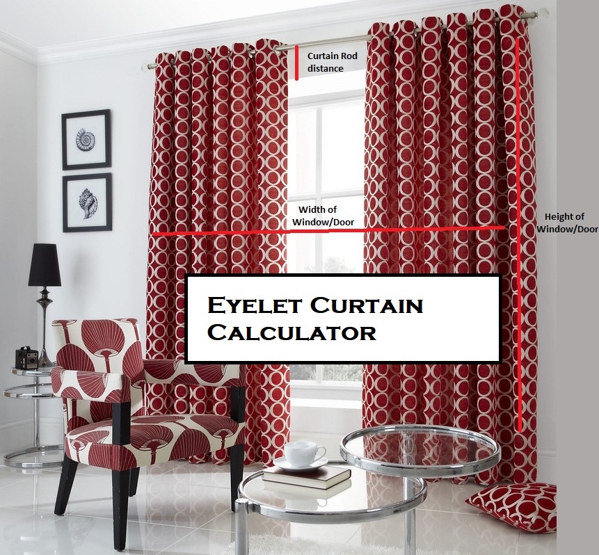 Eyelet Curtain or Grommet Curtain Calculator