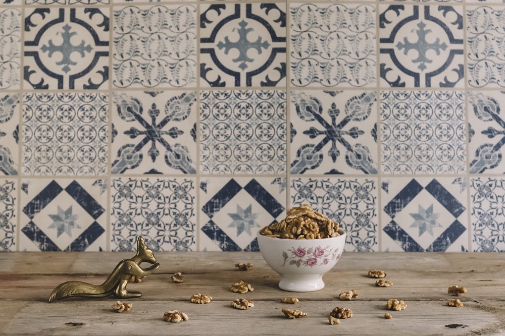 Floral Pattern Digital Coordinated Kitchen Tiles