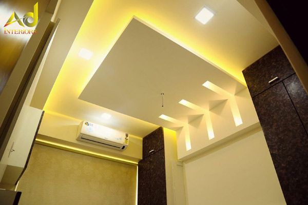 POP False Ceiling with Cove & LED Lights for Bedroom
