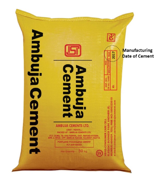 Check the Manufacturing Date on Cement Bag