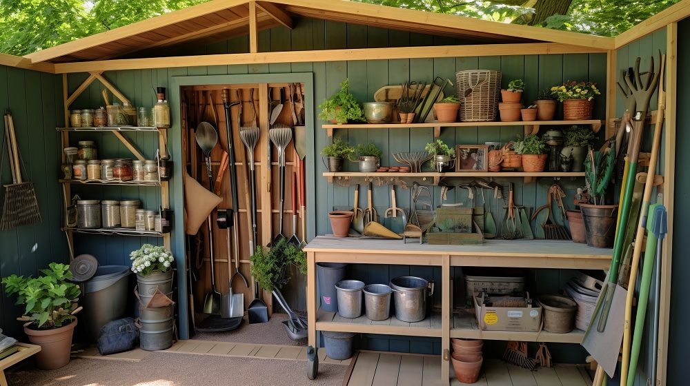 Storage space and organization of Garden shed